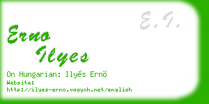 erno ilyes business card