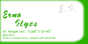 erno ilyes business card